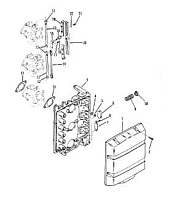 Пластина аттенюатора 2-Х ТАКТНОГО ПЛМ MERCURY 75 Серийный номер от 9589039 до 9793576